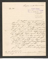 k.k. naturhistorisches Hofmuseum, Intendanzakten 1885-1896 (Hauer), Aktenzahl Z.729/1890, Seite 1